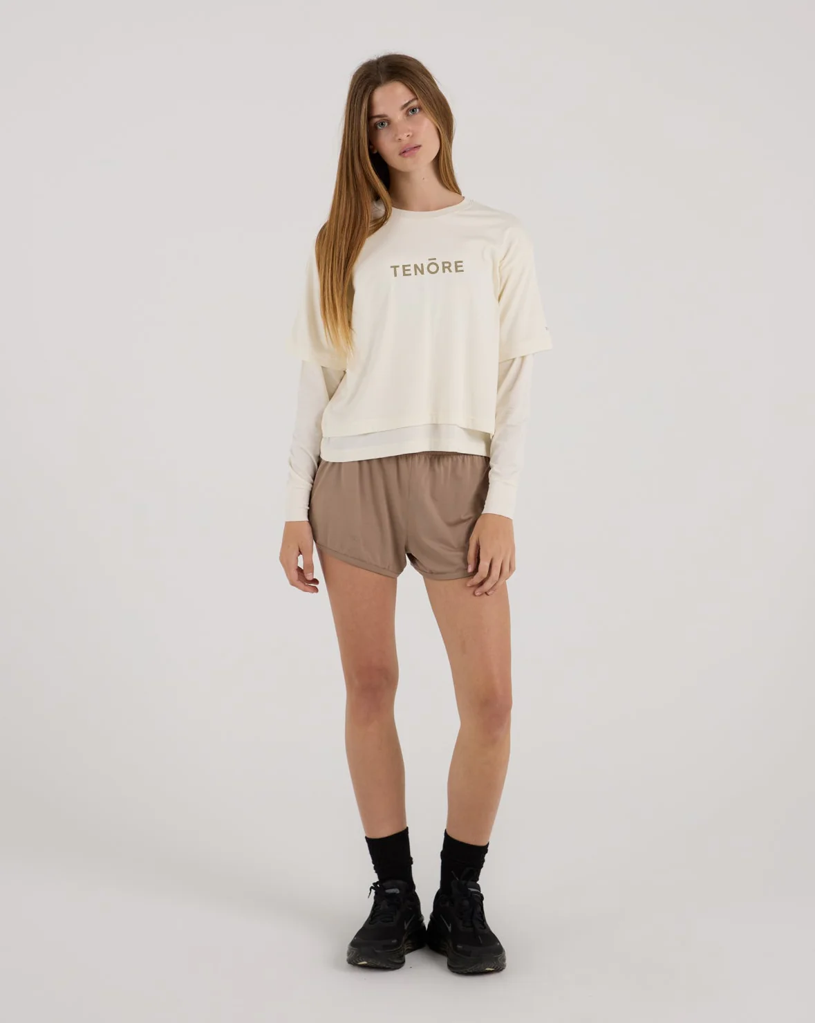 Cropped Double Layer Tee - Image 6