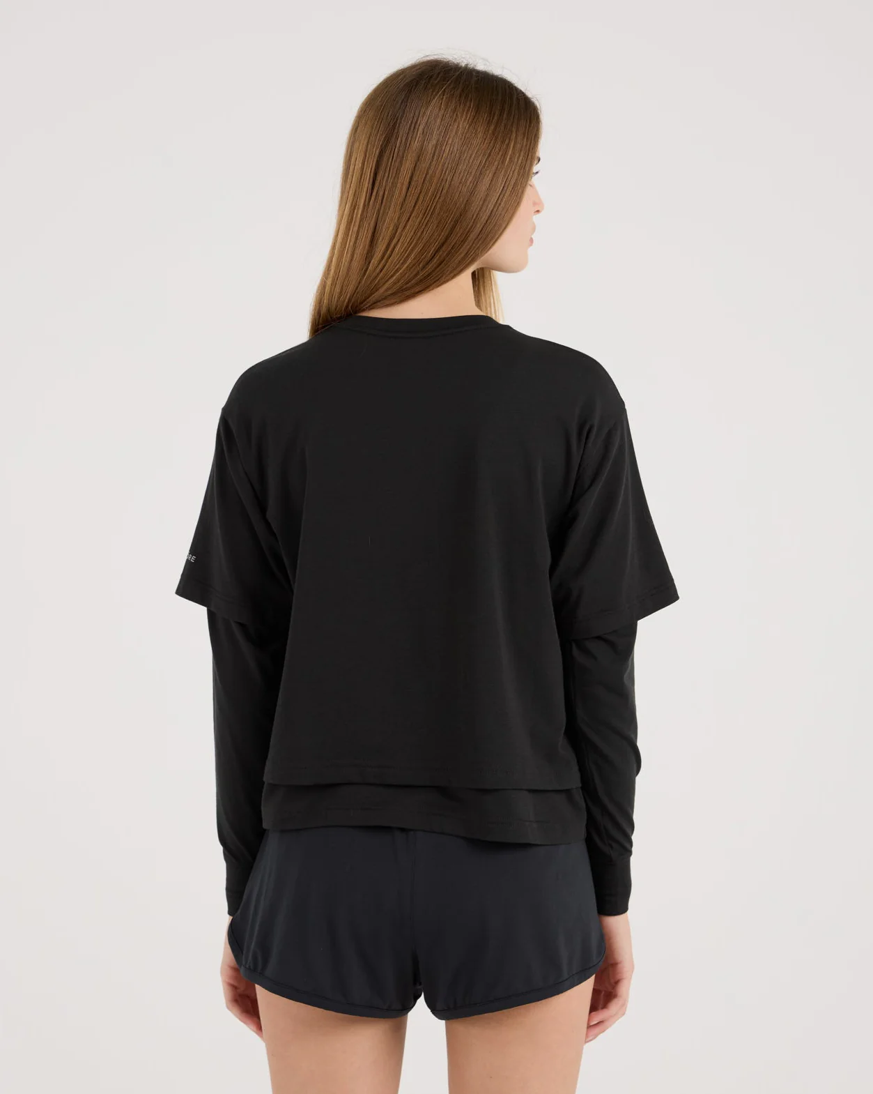Cropped Double Layer Tee - Image 3