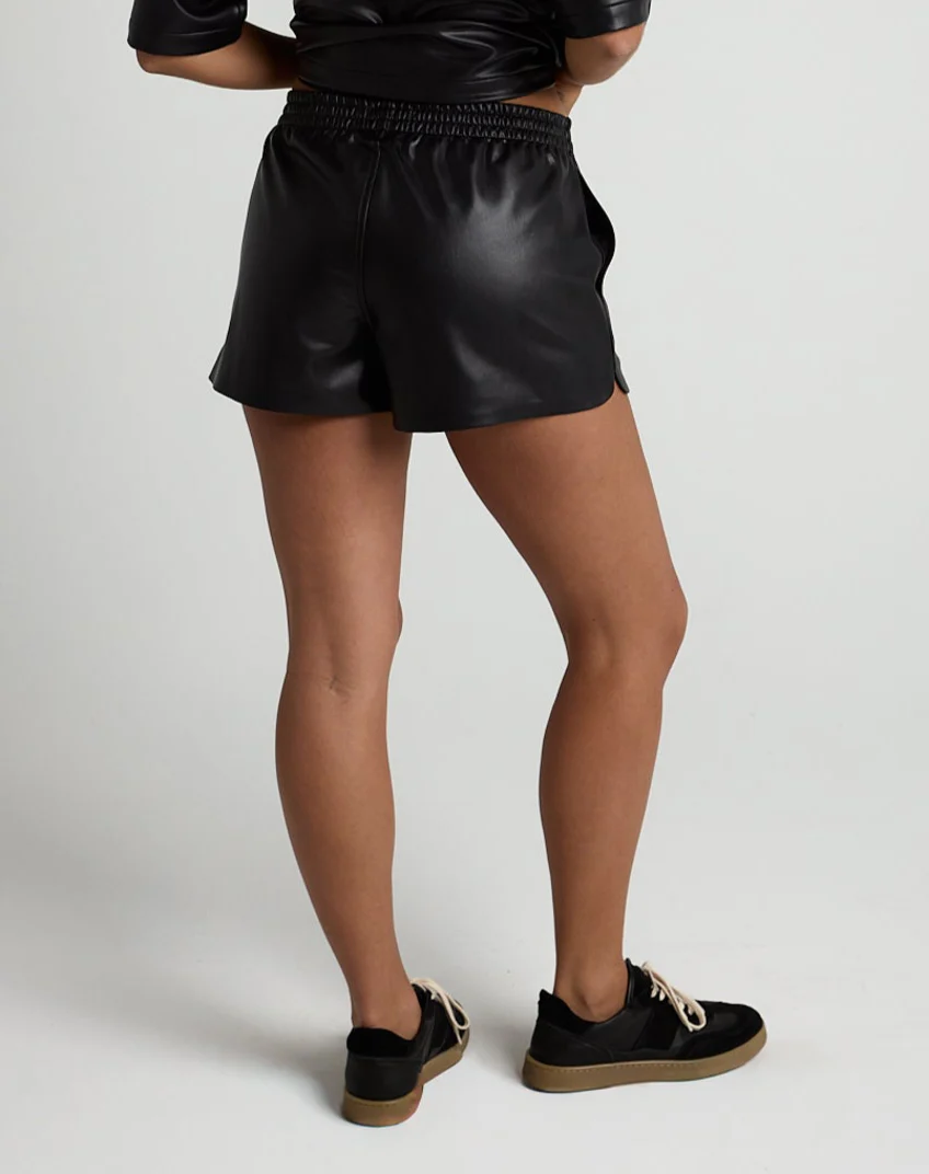 Vegan Leather Jog Short - Image 5
