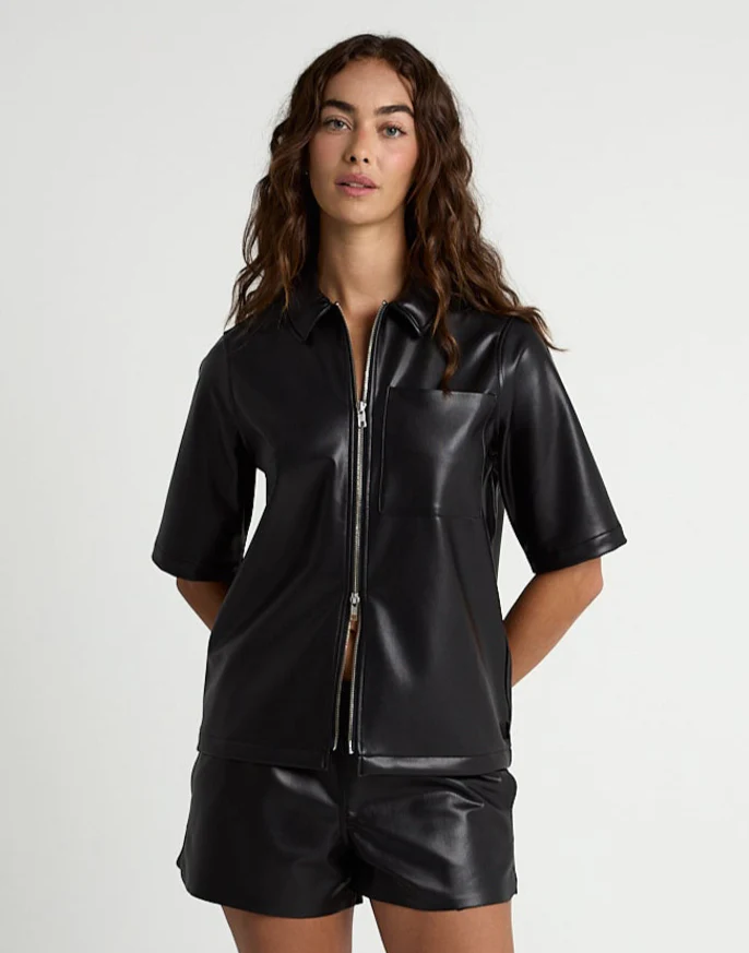 Vegan Leather Service Zip